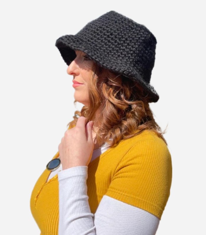 Elegant Womens Crochet Bucket Hat