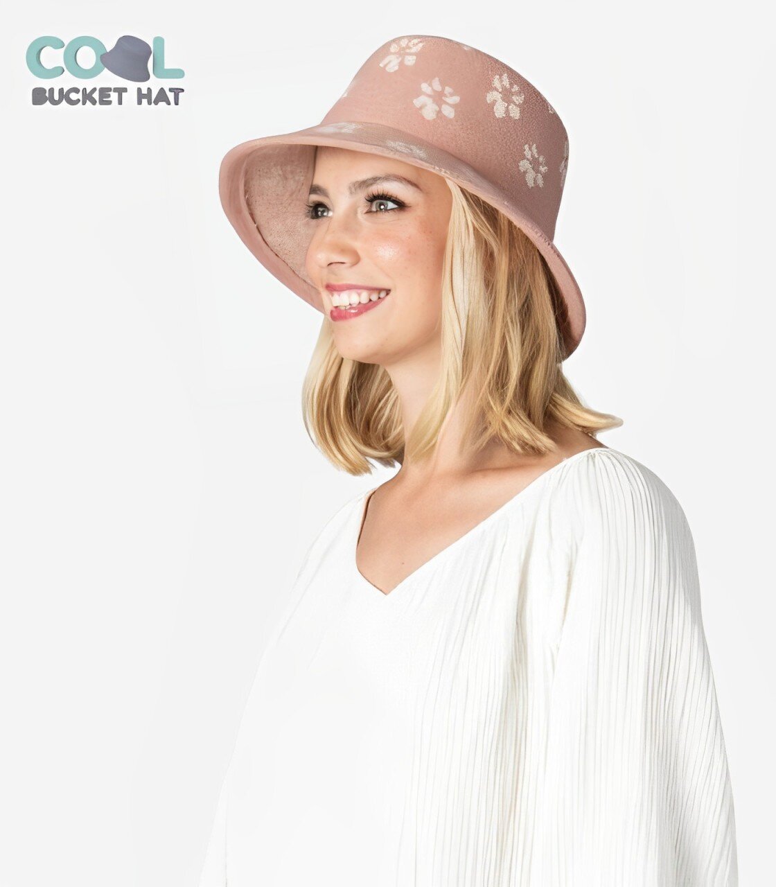 pink bucket hat
