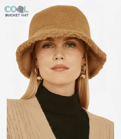 Reversible Winter Bucket Hat Women 2 Styles in 1